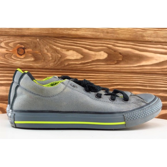 Converse All Star Youth‎ Boys Shoes Sz 4 M Gray Fabric Low Top - Picture 4 of 9